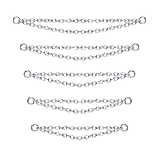 5pcs-set-silver-double-layers-chains-nose-stud-chain-economic-set