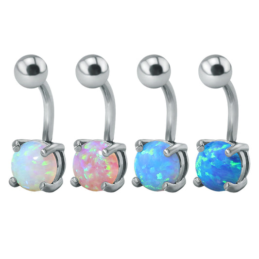 opal belly button rings