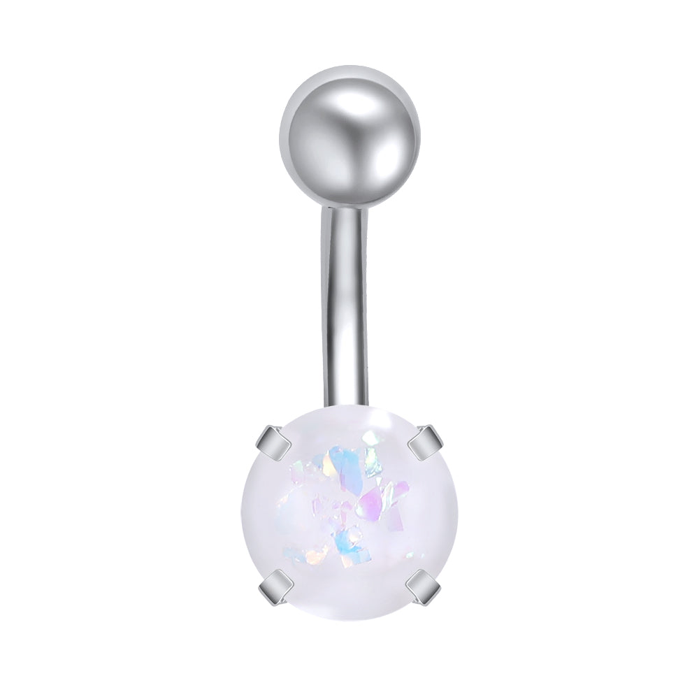 opal belly ring