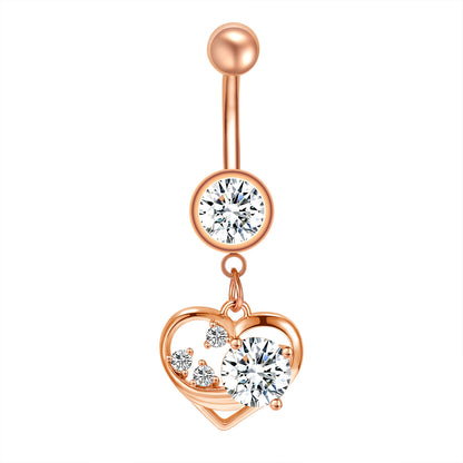 14g-Dangle-Heart-Rose-Gold-Belly-Piercing-Double-Crystal-Navel-Ring-Piercing-Jewelry