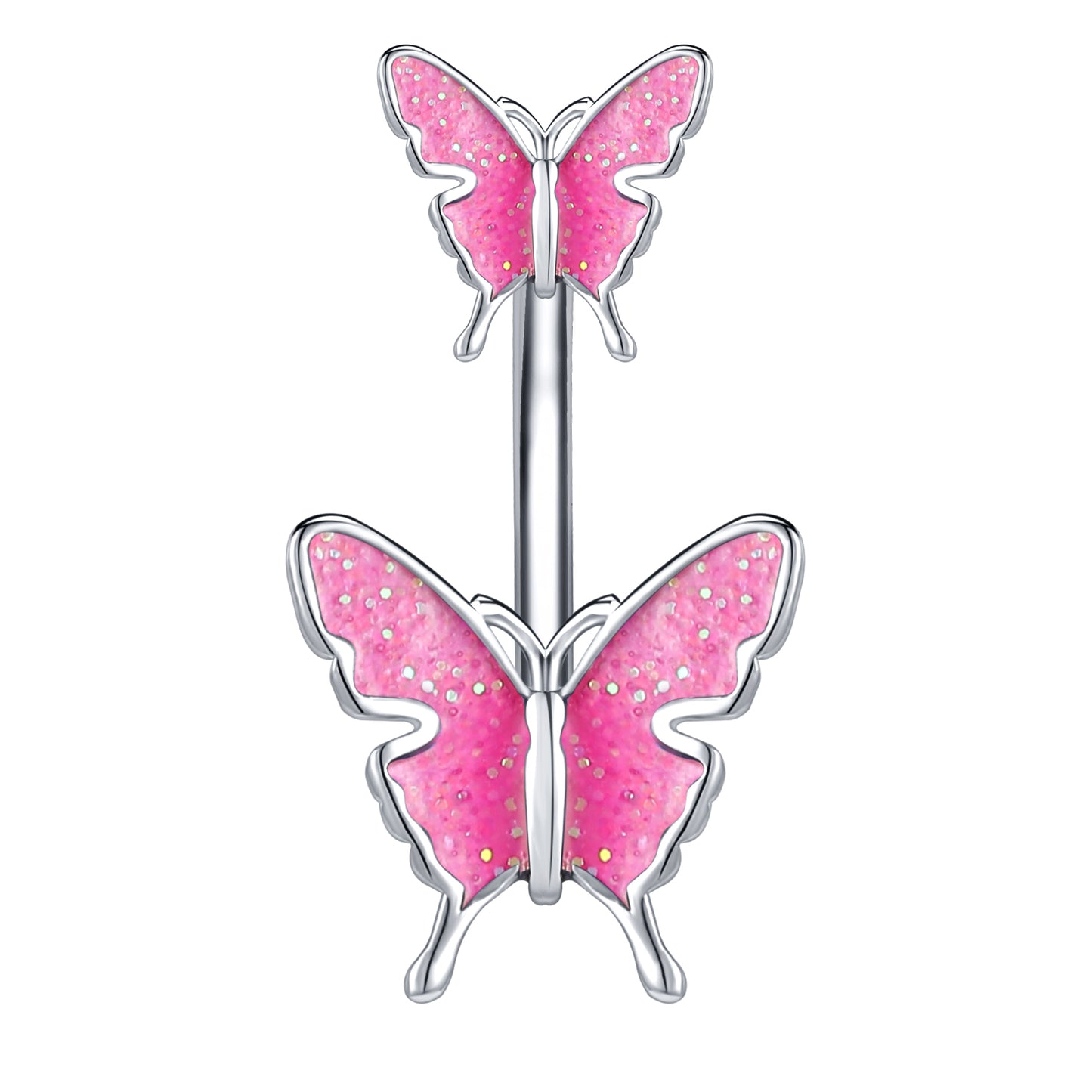 Butterfly Epoxy Colorful Belly Button Rings