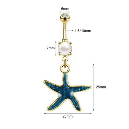 14g-Starfish-Dangle-Belly-Button-Rings-Pearl-Belly-Navel-Piercing-Jewelry