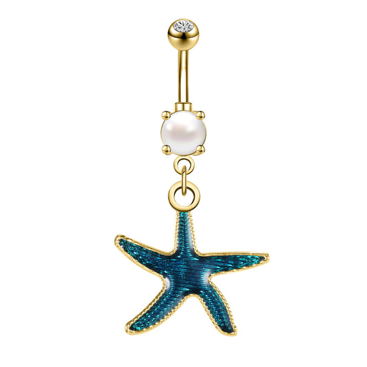 14g-Starfish-Dangle-Belly-Button-Rings-Pearl-Belly-Navel-Piercing-Jewelry