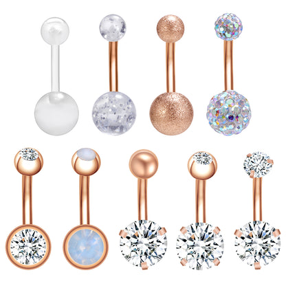 14g-Rose-Gold-Belly-Button-Rings-Crystal-Opal-Navel-Piercing