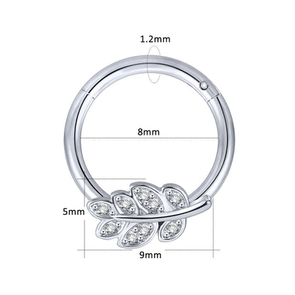 16g-leaf-cliker-septum-rings-crystal-stainless-steel-helix-cartilage-piercing