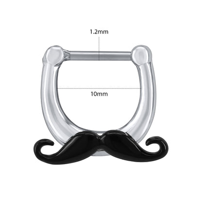 16G-Septum-Clicker-Black-Mustache-Helix-Tragus-Cartilage-Piercing